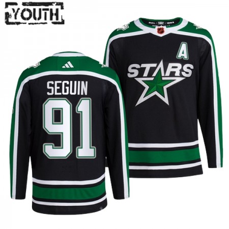 Børn NHL Dallas Stars Trøje Tyler Seguin 91 Adidas 2022-23 Sort Reverse Retro 2.0 Authentic